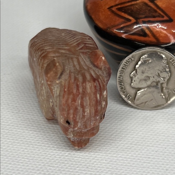 Handcrafted Stone Buffalo Figurine - Picture 5 of 5